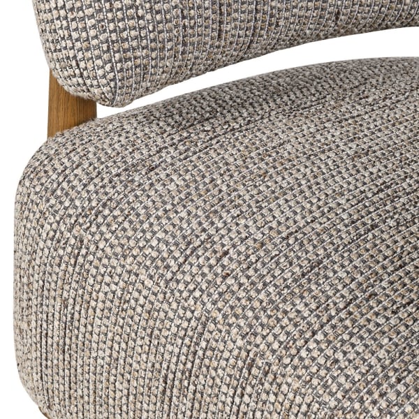 Modern grey Linton armchair with textured upholstery