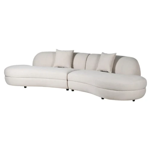 Light Cream Curved Sofa – 315 cm