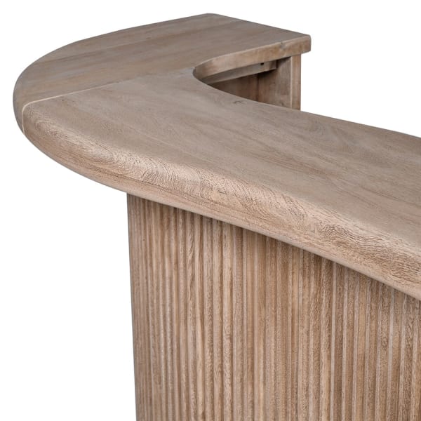 Acacia freestanding wooden home bar 208cm
