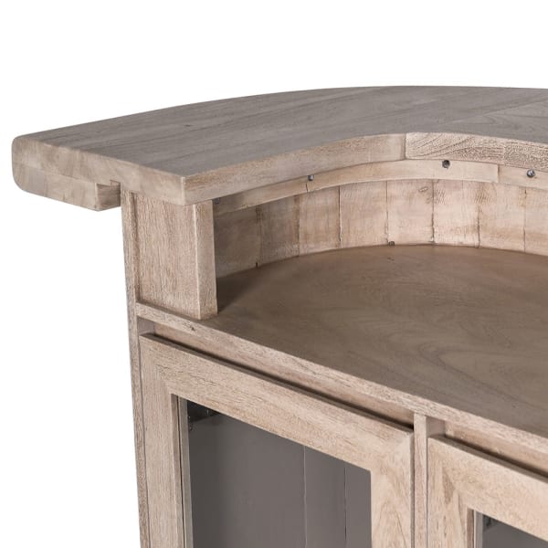 Acacia freestanding wooden home bar 208cm