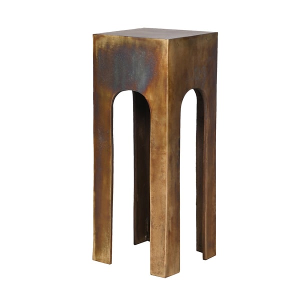 Salvador Gold decorative aluminium pedestal stand 81 cm high
