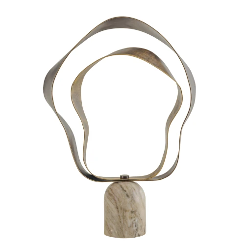 Linton Gold 47.5cm Marble and Metal Abstract Sculpture
