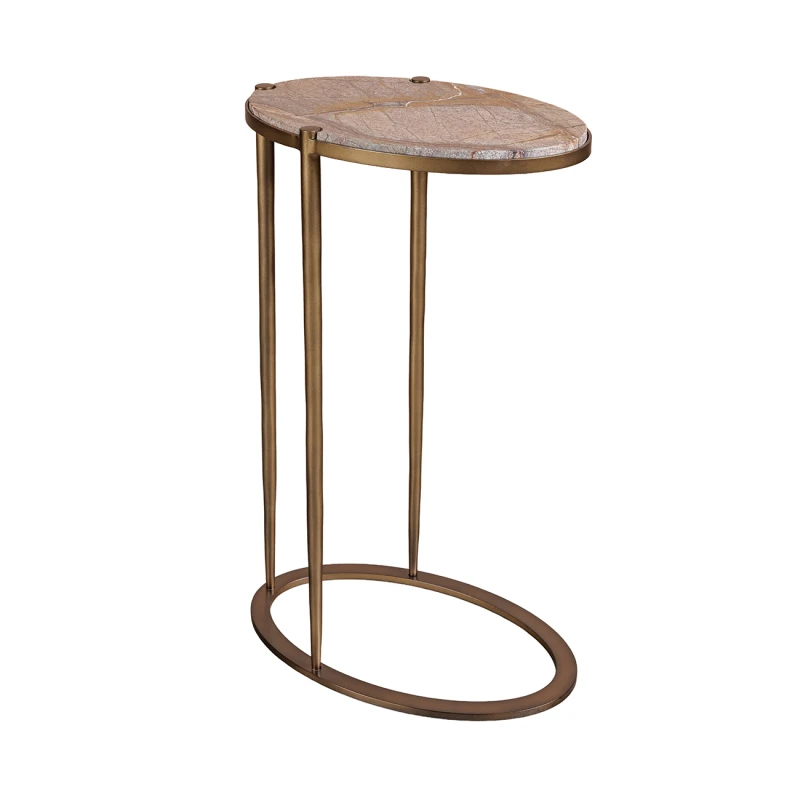 Forest Brown marble side table for living room