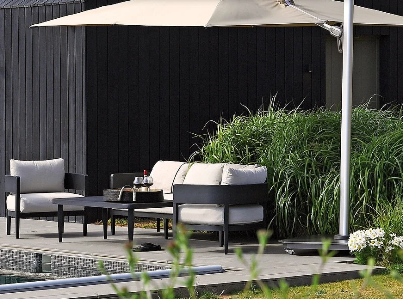 River Garden garden furniture set with sofa, armchairs and coffee table