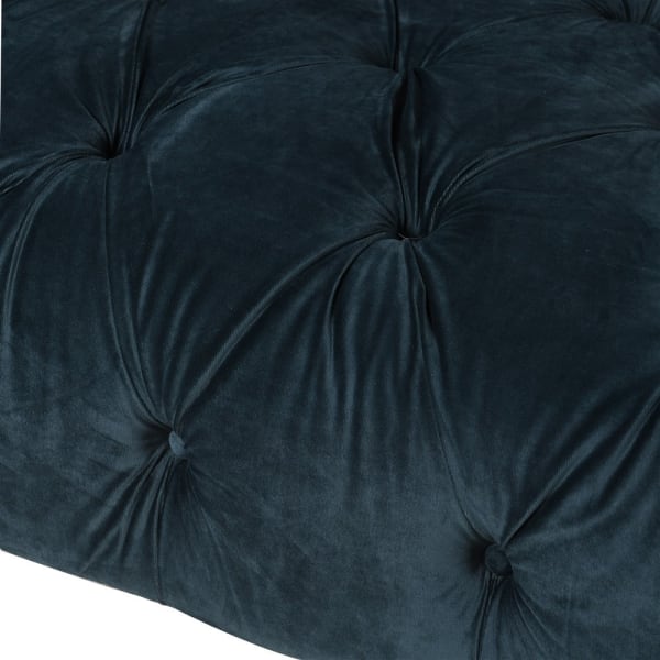 Luxury 225 cm blue Chesterfield style velvet sofa
