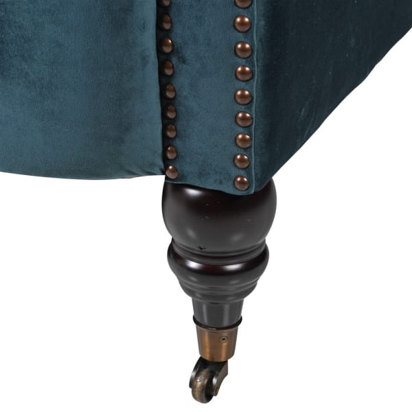 Blue statement sofa for elegant UK living room