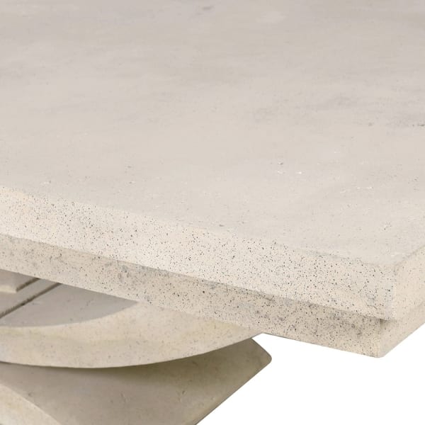 Romano beige outdoor coffee table for patio terrace and garden lounge