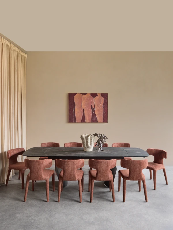 Finsbury extending dining table seating ten in a modern dining room