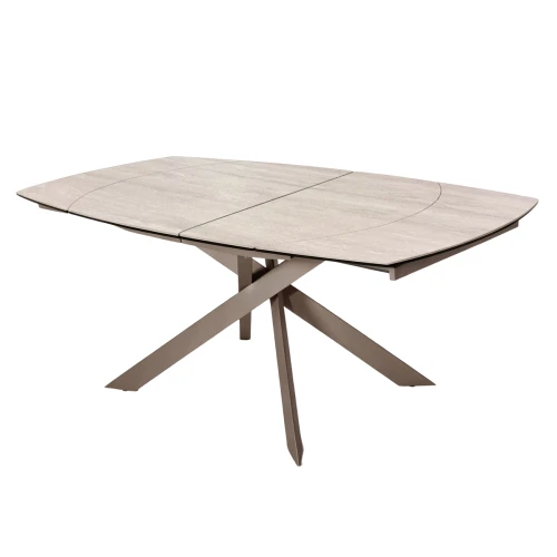Thames Light Stone Extending Ceramic Dining Table 130–190cm – Seats 4–6