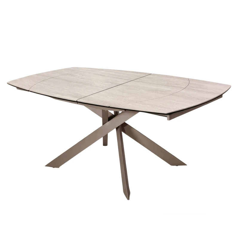 Thames light ceramic dining table fully extended to 190cm