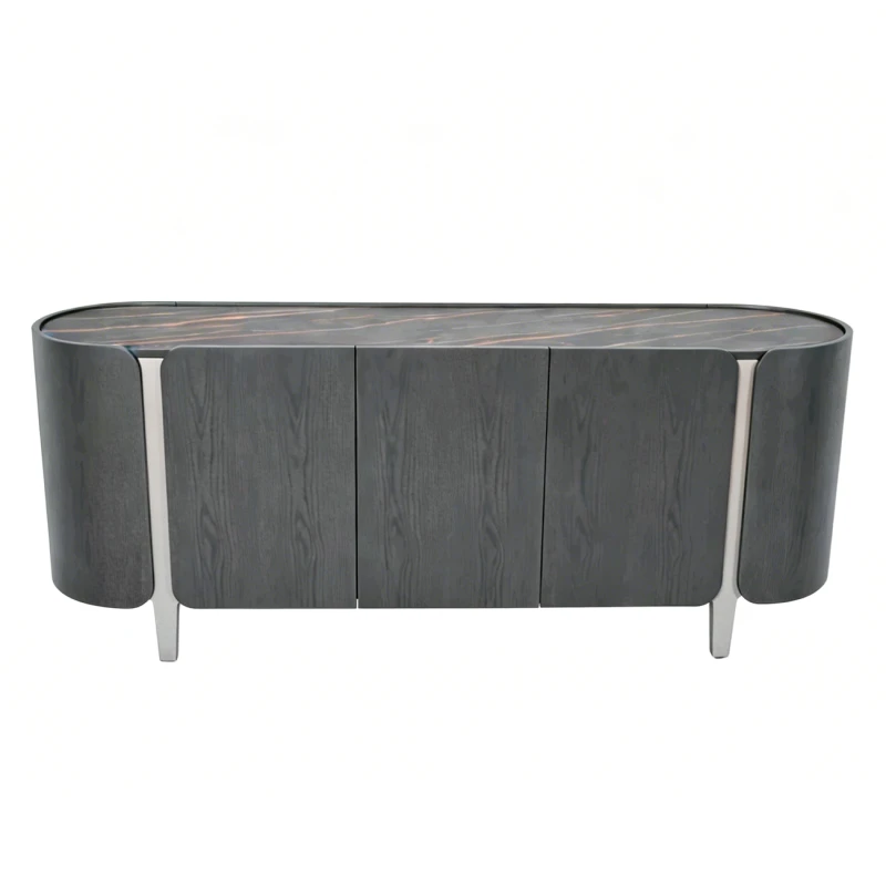 Finsbury 200cm dark oak sideboard with a ceramic top
