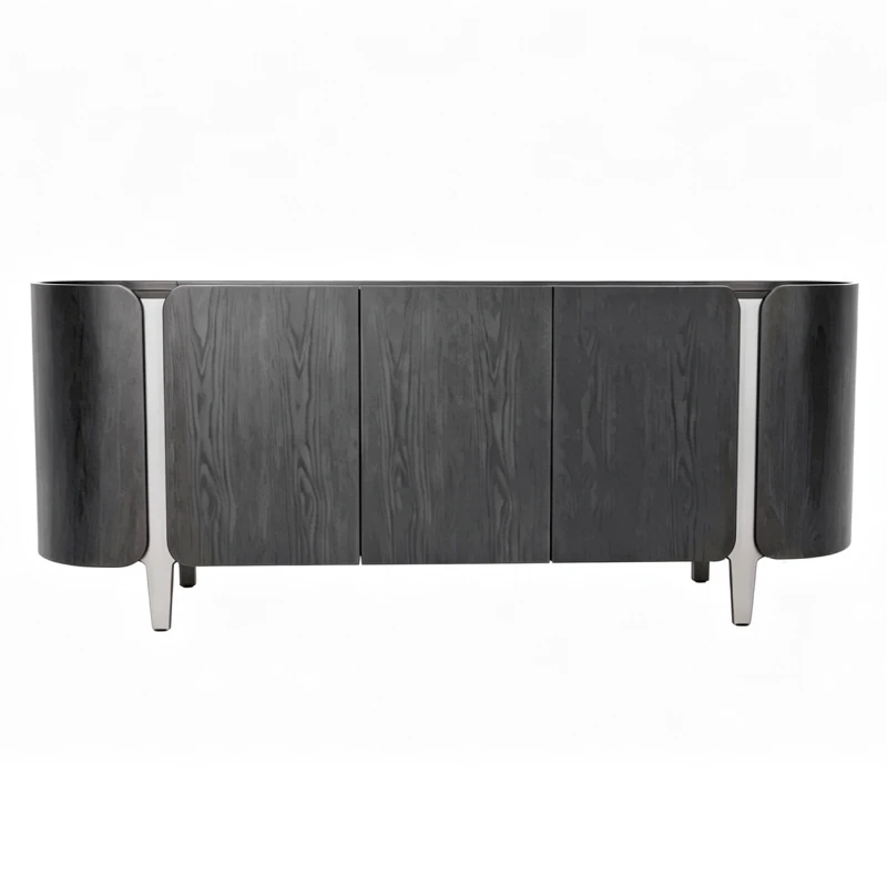 Finsbury 200cm dark oak sideboard with a ceramic top
