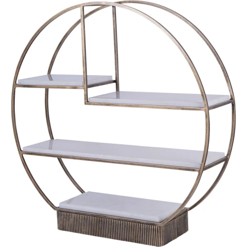Primrose White Marble Multi-Tier Buffet Stand 62cm – Antique Gold