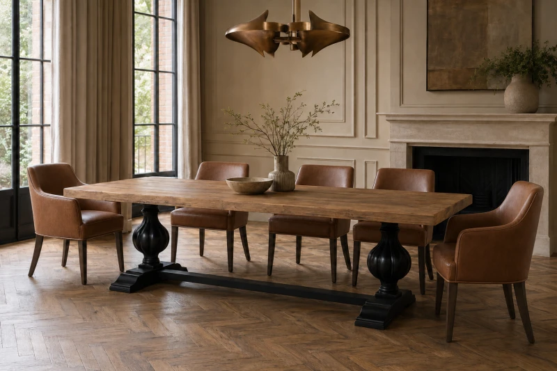 Knightsbridge reclaimed wood dining table – 260 cm