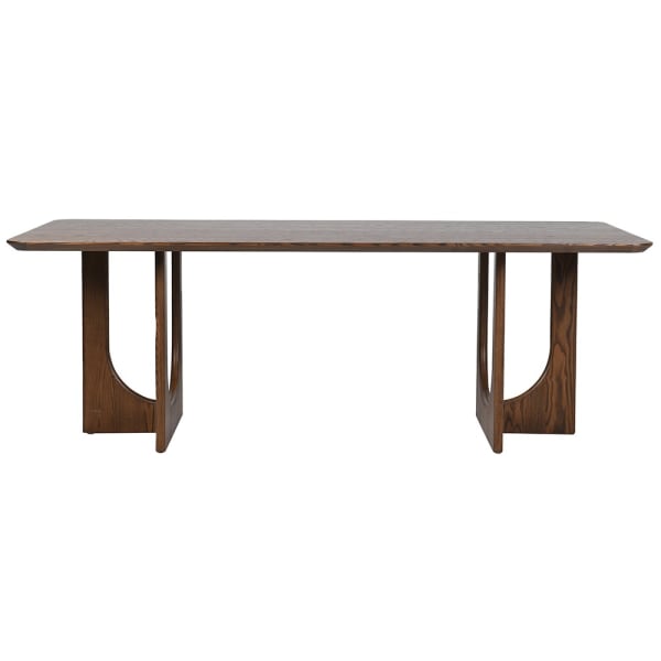 Aldrich 220 cm dining table in ash wood and ash veneer