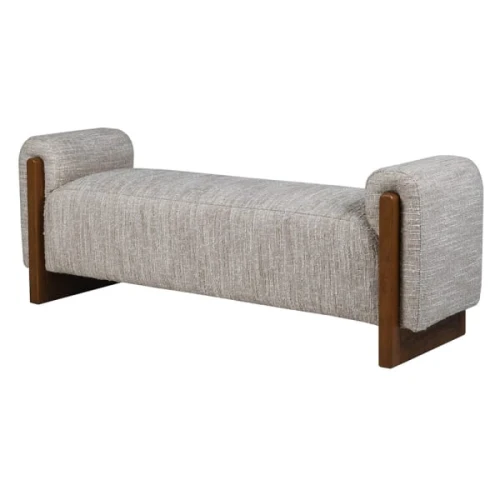 Bardem Upholstered Bench 150cm – Beige with Wooden Frame