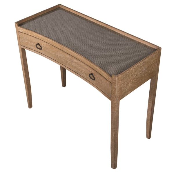 Wooden dressing table with a glass top and one spacious drawer