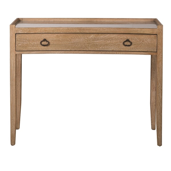 Wooden dressing table with a glass top and one spacious drawer