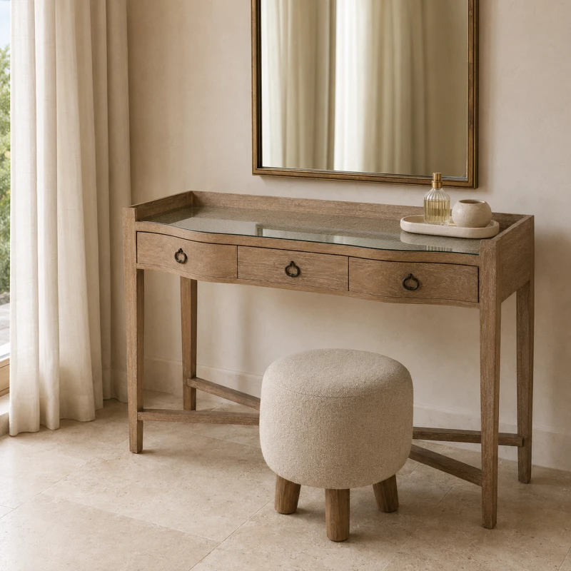 Kingham Triple dressing table 120cm with three drawers