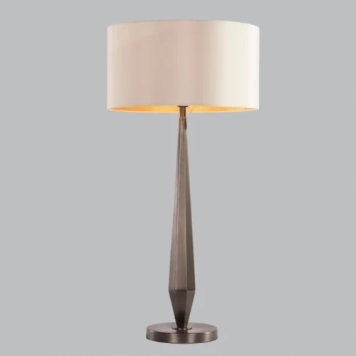 Belrose Brass Table Lamp 78cm with Cream Shade