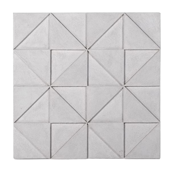 Abstract white 3D wall art in MDF – 80 × 80 cm