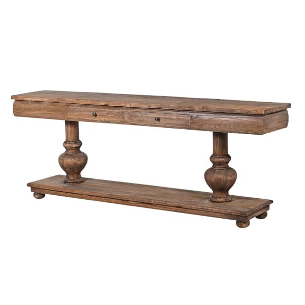 Reclaimed Elm console table 210 cm