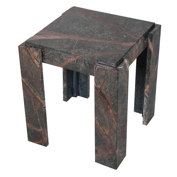 Ravenna square occasional table with architectural legs