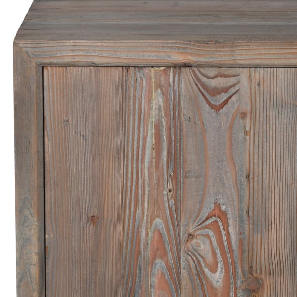 Reclaimed pine buffet cabinet for a modern dining room