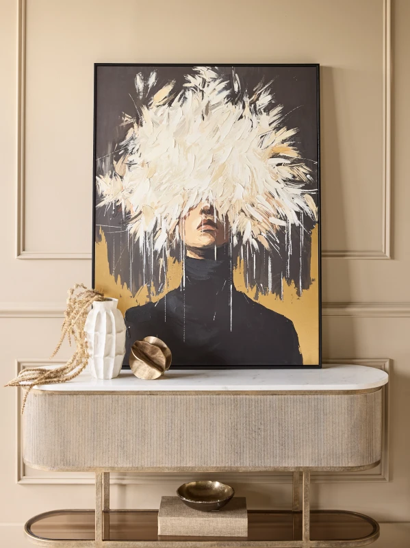 Mayfair Plume abstract female portrait 90 × 120 cm