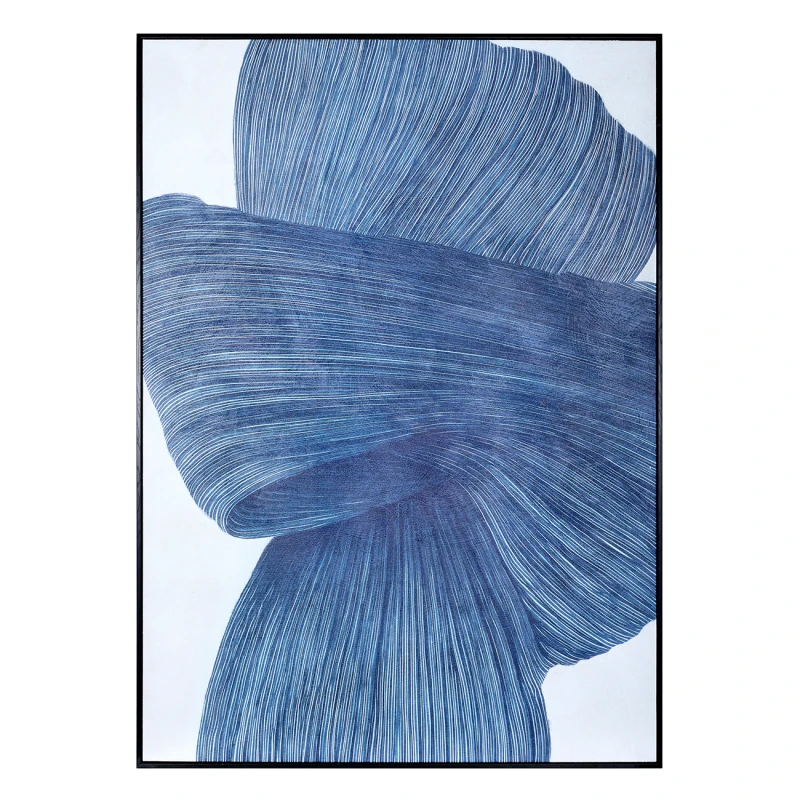 Linton Indigo blue abstract canvas 100 × 140 cm