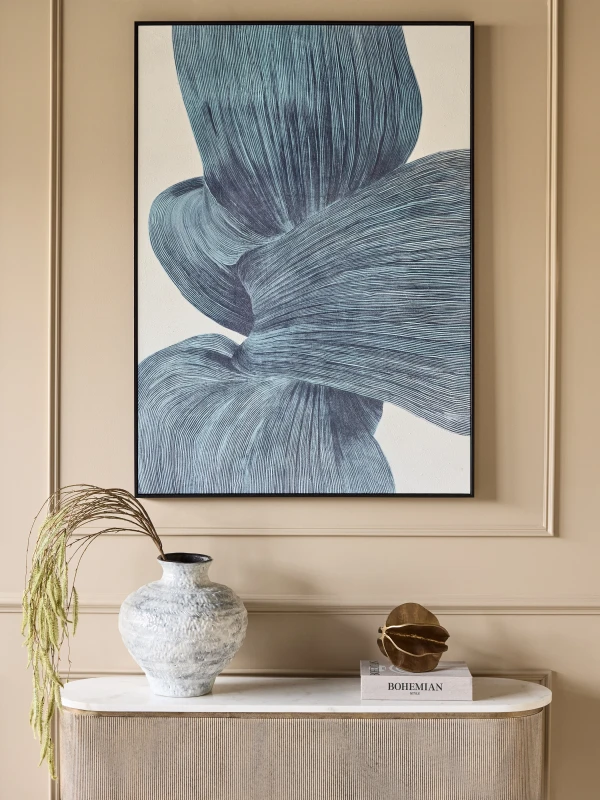 Maldon Indigo displayed above a sideboard