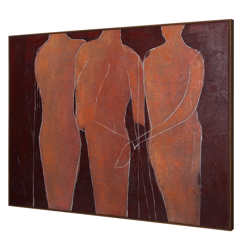 Large landscape artwork with abstract human silhouettes