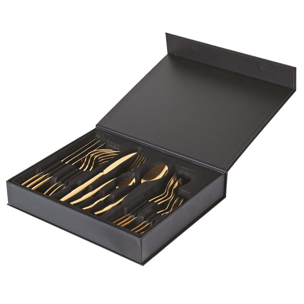 Chelsea Gold 16-piece cutlery set in black presentation box