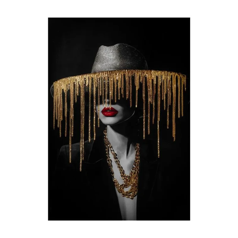 Slay Silver fashion canvas wall art 70 × 100 cm