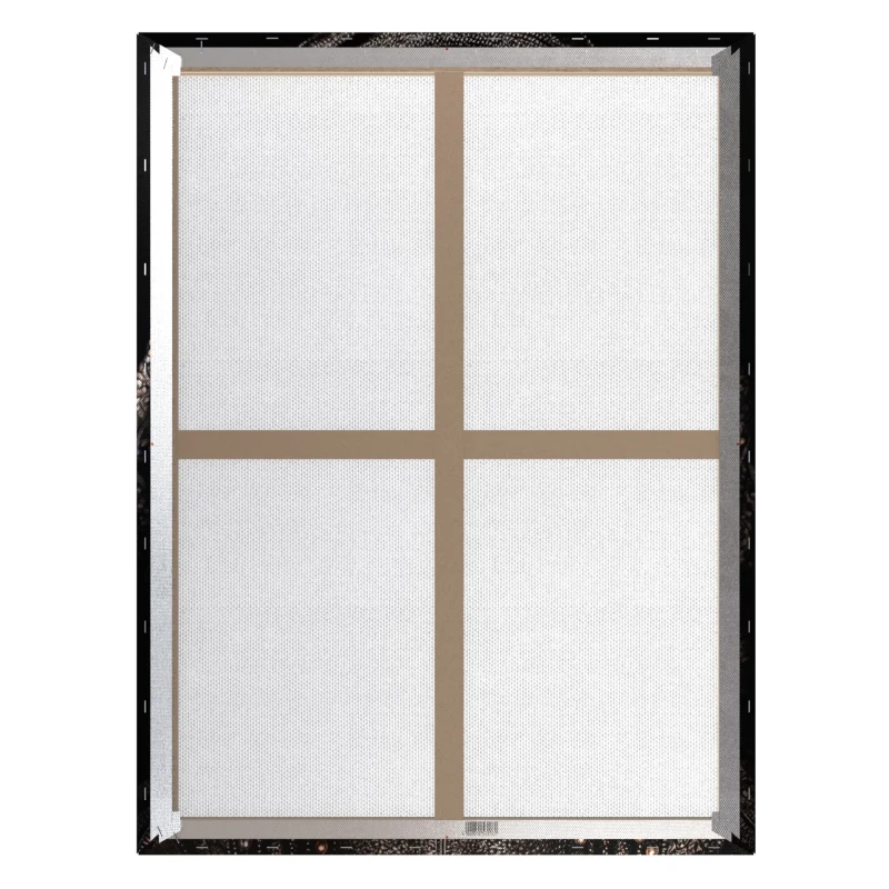 Large decorative wall art on silver canvas