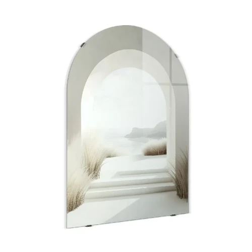 Arched Palau Glass Wall Art 70 × 100 cm – Coastal Arch Landscape