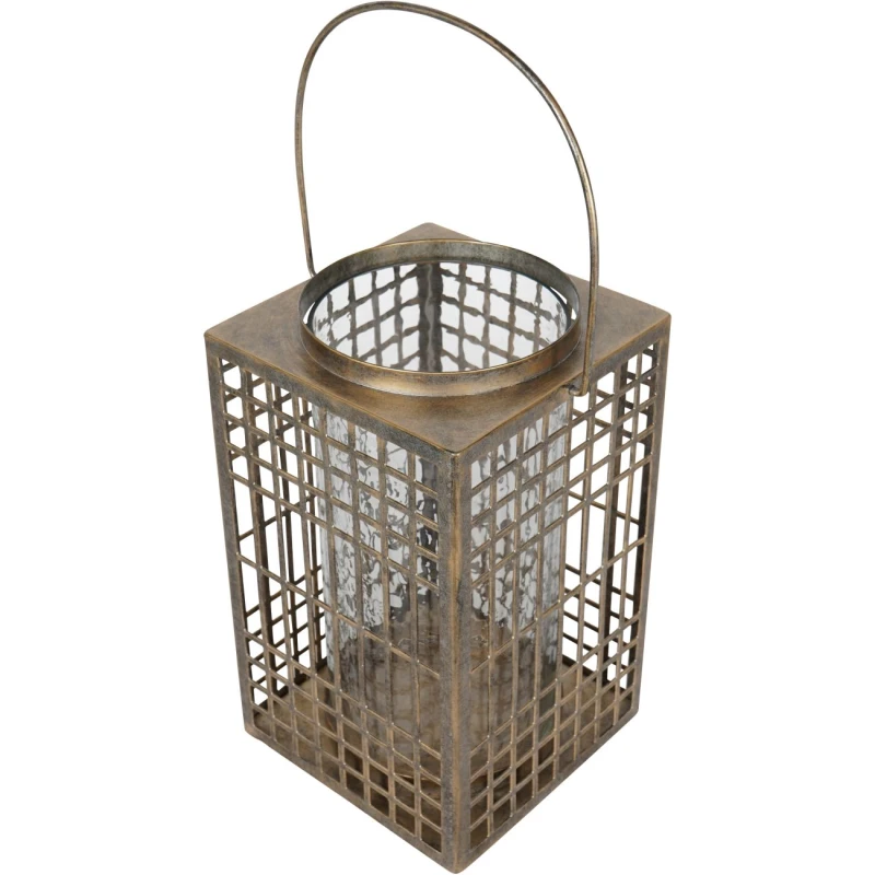 Eccleston lantern made from iron and glass