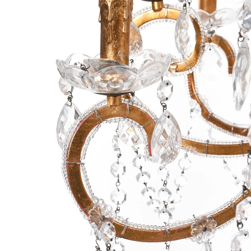 Decorative glass beads on the Cheval chandelier