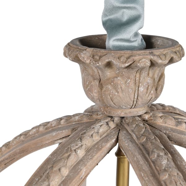 Chester Ornate chandelier in aged beige and antique gold