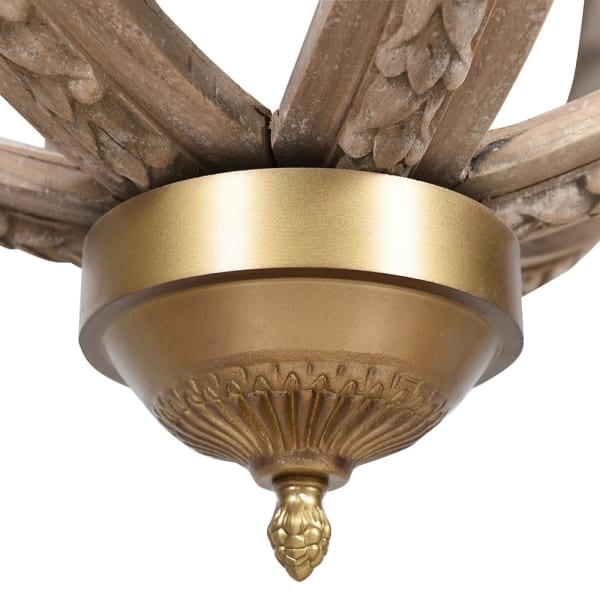 Decorative iron and copper chandelier with E14 fittings