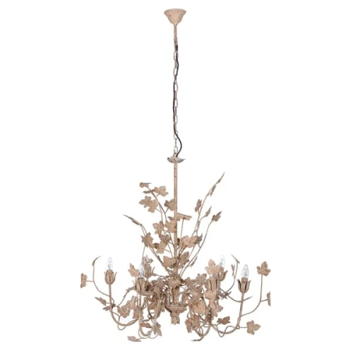Leaf Large Chandelier 98 cm – Six-Light Iron Chandelier with Decorative Leaves