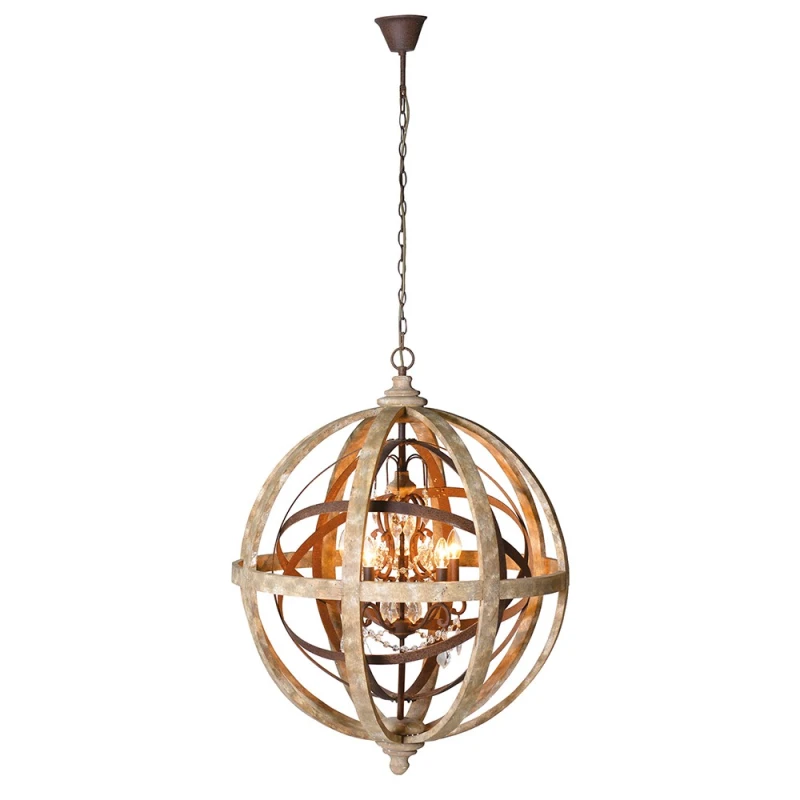 Metal Globe orb chandelier 78 cm