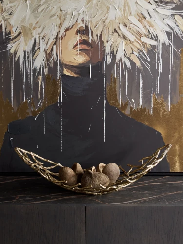Sloane Gold Decorative Bowl 62 cm in Aluminium