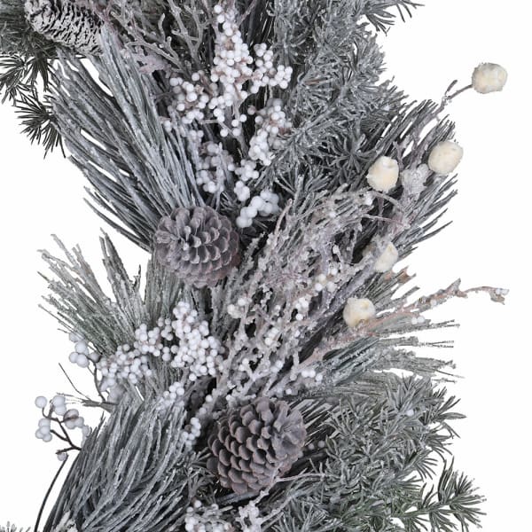 Chelsea Frost Christmas wreath measuring 100 cm in diameter