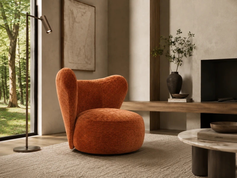 Cambridge Wings Orange Armchair, 102 cm