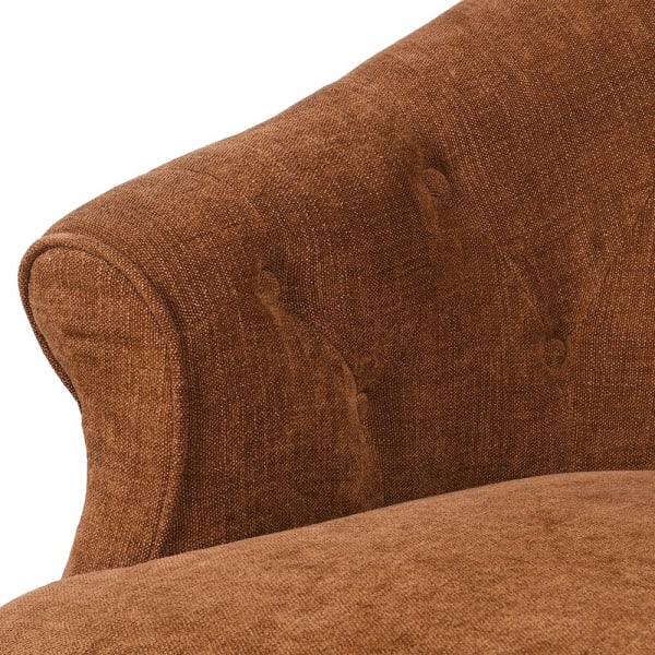 Button detailing and textured upholstery