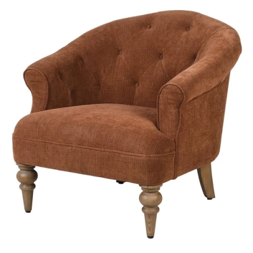 Brompton Rust Buttoned Armchair 82 cm 