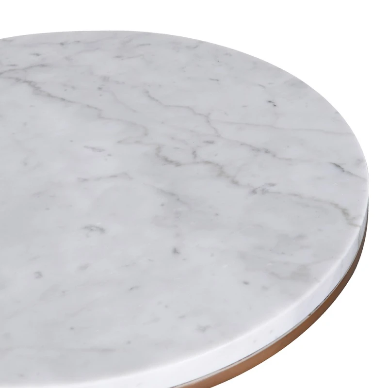 Natural veining on the White Marble Decorative Tray