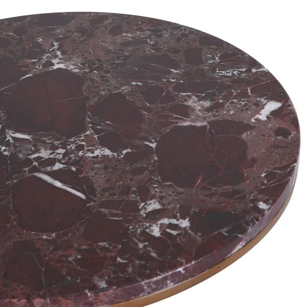 Natural veining on the Rosso red marble decorative tray