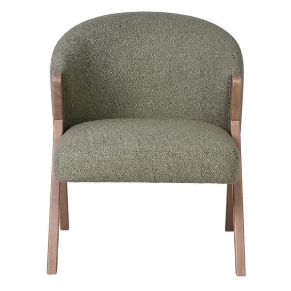Belgrave Pistachio green upholstered dining chair with rubberwood frame